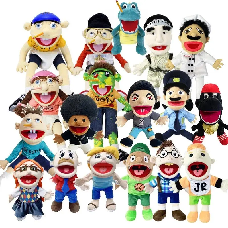 Junior Joseph Cody Pet Booger Feebee Rocker Zombie Dad Mom Chef Price Police Penolope Family Hand Puppet Open Mouth Muppet Gift