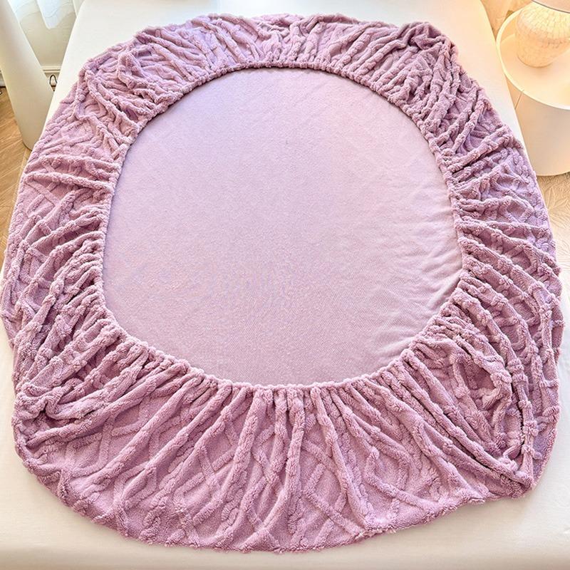 King Queen Size Diamond Pattern Bed Sheet Set, Soft Washable Fabric, Deep Pocket Design, Includes 1 Fitted Sheet and 2 Pillowcases #GLOBAL PICKS