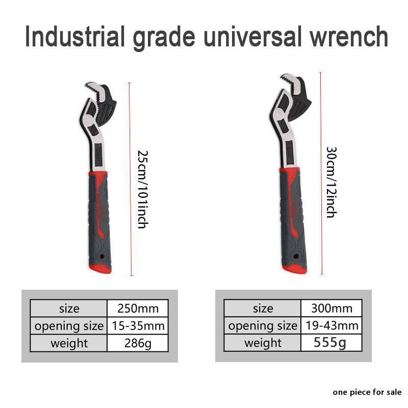 Multifunctional Self-Locking Wrench Set, Flexible Pipe Wrenches in Sizes 6-12 Inches, Heavy-Duty Adjustable Plumbing Tools