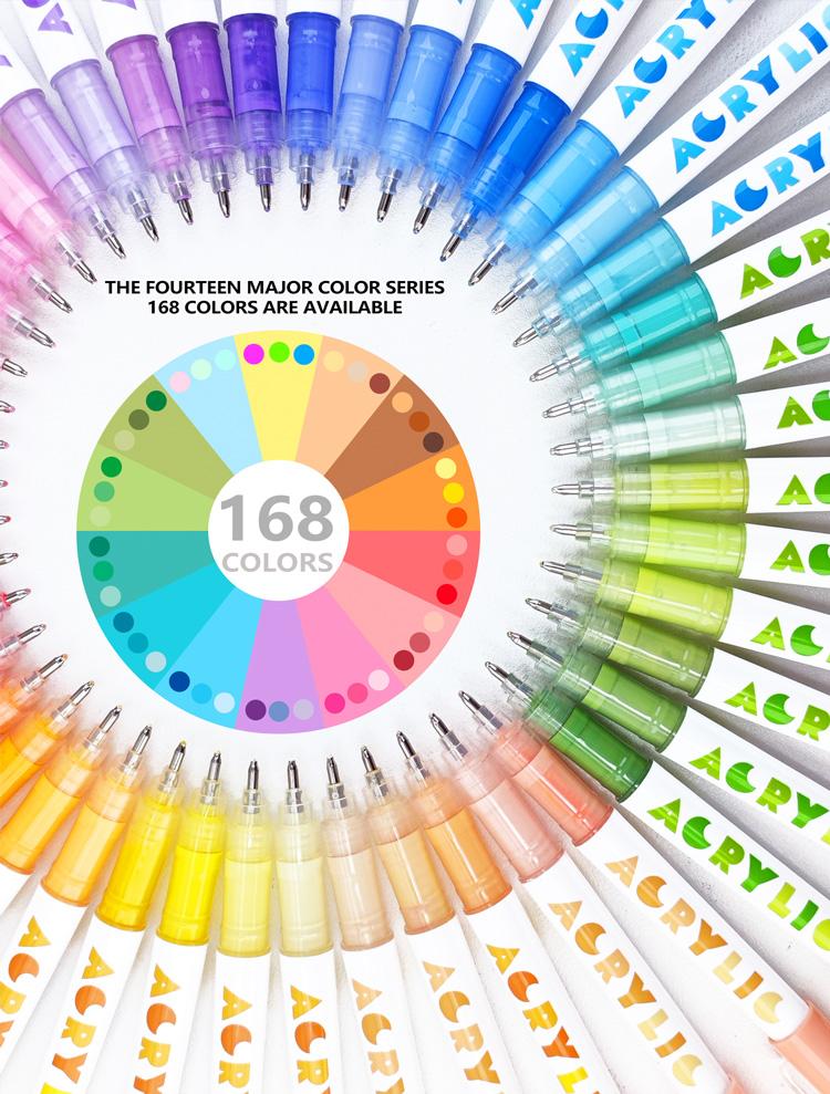 GuangNa High Gloss Acrylic Markers,1mm Bullet Nib Acrylic Paint Pens,Art Markers Pen,Bright Colors,Big Capacity ink,Wide Range of Uses,For Rock Painting, Canvas, Wood, Glass, Ceramic, Fabric, Plastic, Egg,Gift For Back To School,Marker Pen Set