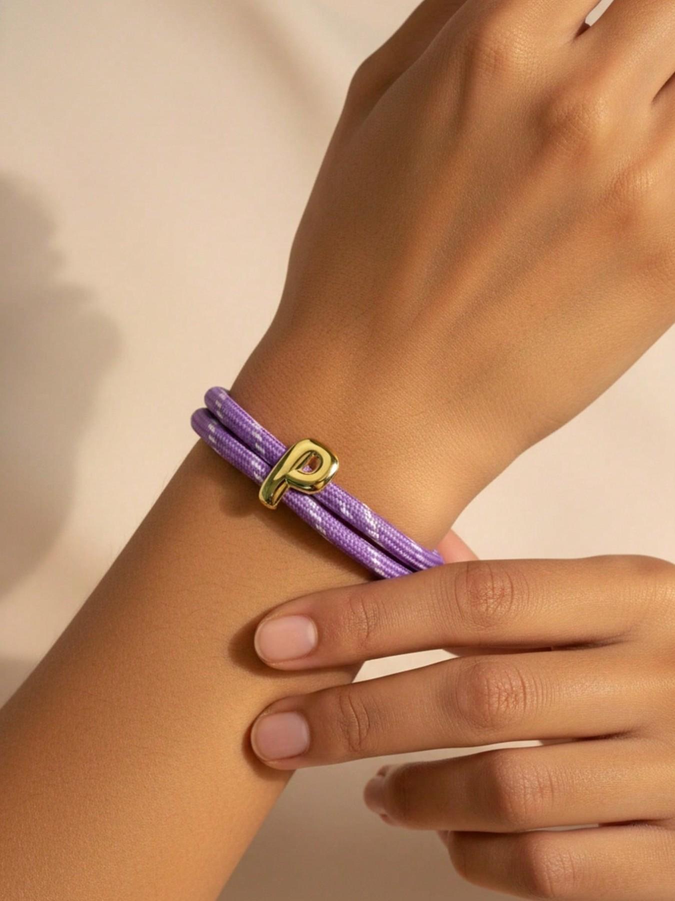 Dopamine Colorful Rope 26 Letters Bracelet, Handwoven Wristband for Men and Women, Unisex Fashion Accessory, Unique Gift Idea