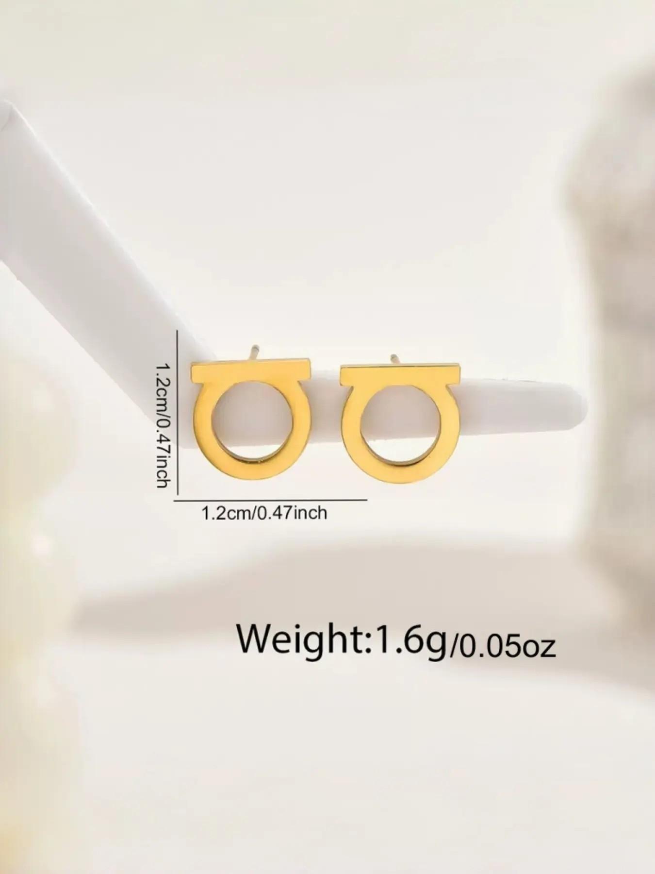 Unique D-Shaped Letter Earrings, Fashionable Earrings, Multifunctional Fashion Jewelry, Cute Butterfly Design, Stainless Steel Chain, Wearable All Year Round