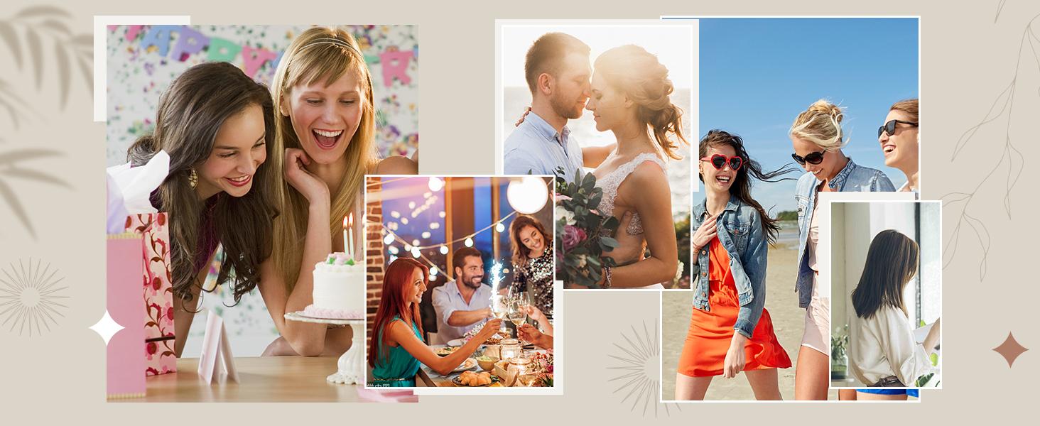 Full Shine Clip in Hair Extensions Balayage Blonde Real Human Hair Clip ins for Women