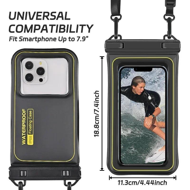 2  PCS Upgrade Sponge Waterproof Phone Bag Universal Crossbody Travel Organizer Bag Swimming Surfing Storage Pouch For iPhone Samsung Xiaomi Google