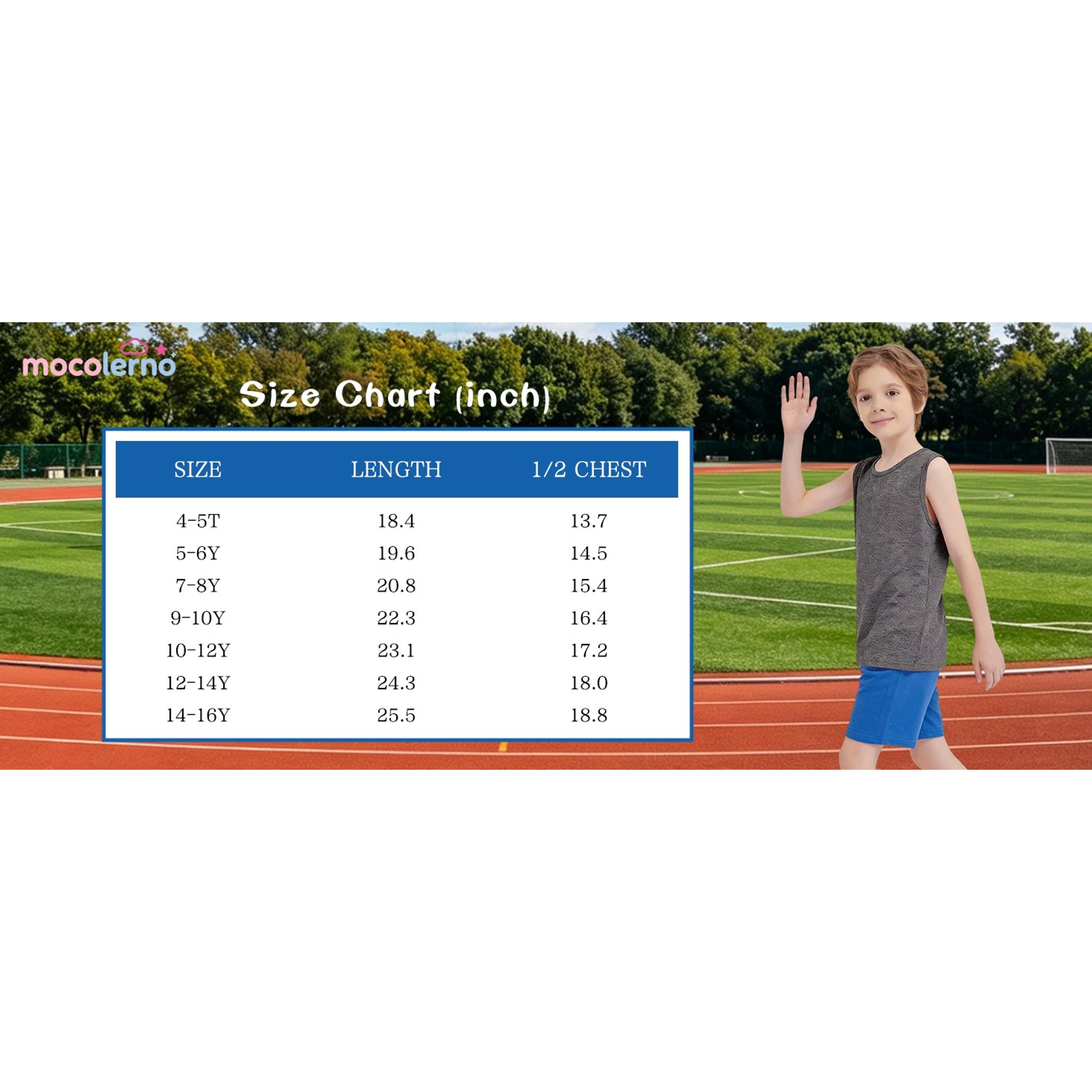 6-Pack Quick Dry Boys Tank Tops Athletic Sleeveless Tank Tops Age 4-16Y | Moisture Wicking Tank Tops for Boys,Performance Kids Active Sleeveless Top,Summer Youth Sport Practice Tank Tops