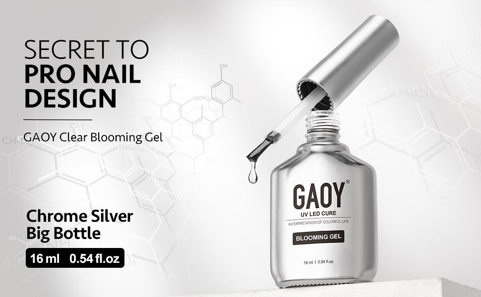 GAOY Nail Blooming Gel, 16ml Clear Blooming UV Gel Nail Polish Holiday Gift Pick, Spreading Effects Soak Off UV Gel for Nail Art DIY Manicure