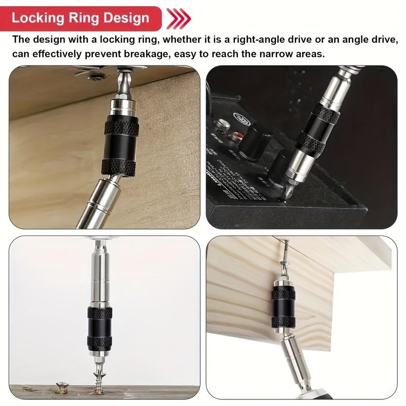 1pc 1/4" Hex Magnetic Ring Replaceable Screwdriver Bits, Drill Hand Tools, Quick Change Holder, Power Drill Socket Adapter Set, High Quality Tough Impact Socket Adapter