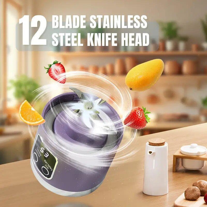 Best Mini Juicer Blender – 2-in-1 Ice Crusher & Smoothie Maker | Perfect for Liquid Diets, Fresh Juice, Shakes, Baby Food | USB Rechargeable & Easy to Clean | Great for Home, Office, Dorm, and Back-to-School Gifts cup portable vegetable