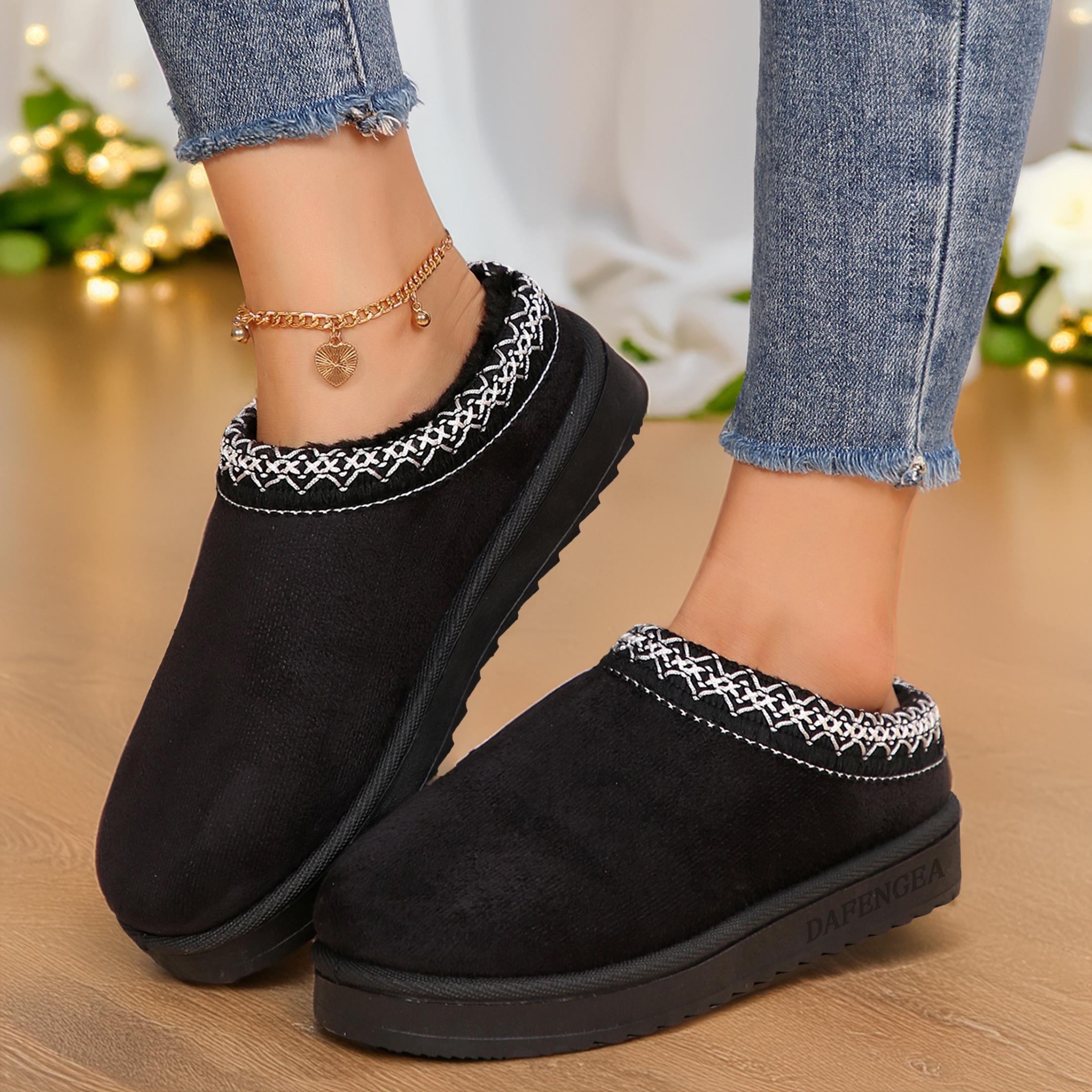 Slippers for Women Memory Foam Womens Slippers Fuzzy Slippers Gifts for Women Footwear Mini Boots Short Ankle