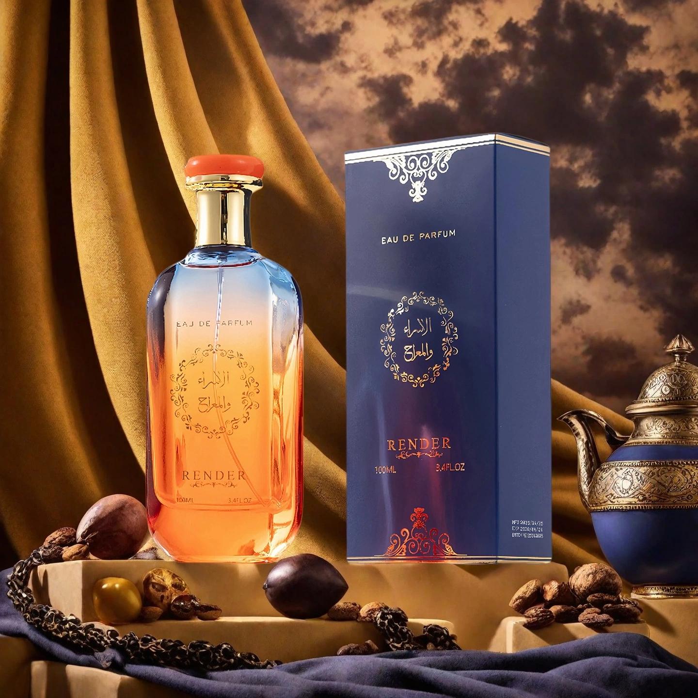 Render Middle Eastern Luxury Perfume Eau de Parfum 100ml Long Lasting Unique Design for Dates & Everyday Occasions Passion Fruit & Raspberry Scent