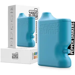 Portable Pepper Shaker (Blue) - Versatile Seasoning Set, Multi Functional Salt Dispenser Spice Shakers for Easy Use - Convenient & Discrete Plastic Salt and Pepper Dispenser for Fine Spices