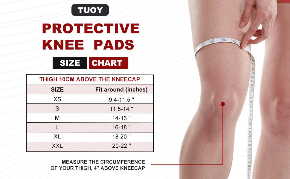 TUOY Sponge Knee Pad, 1 Pair Breathable Comfortable Knee Brace, Knee Pads, Sports Knee Pads for Running Jumping Cycling Climbing Protective Sleeve