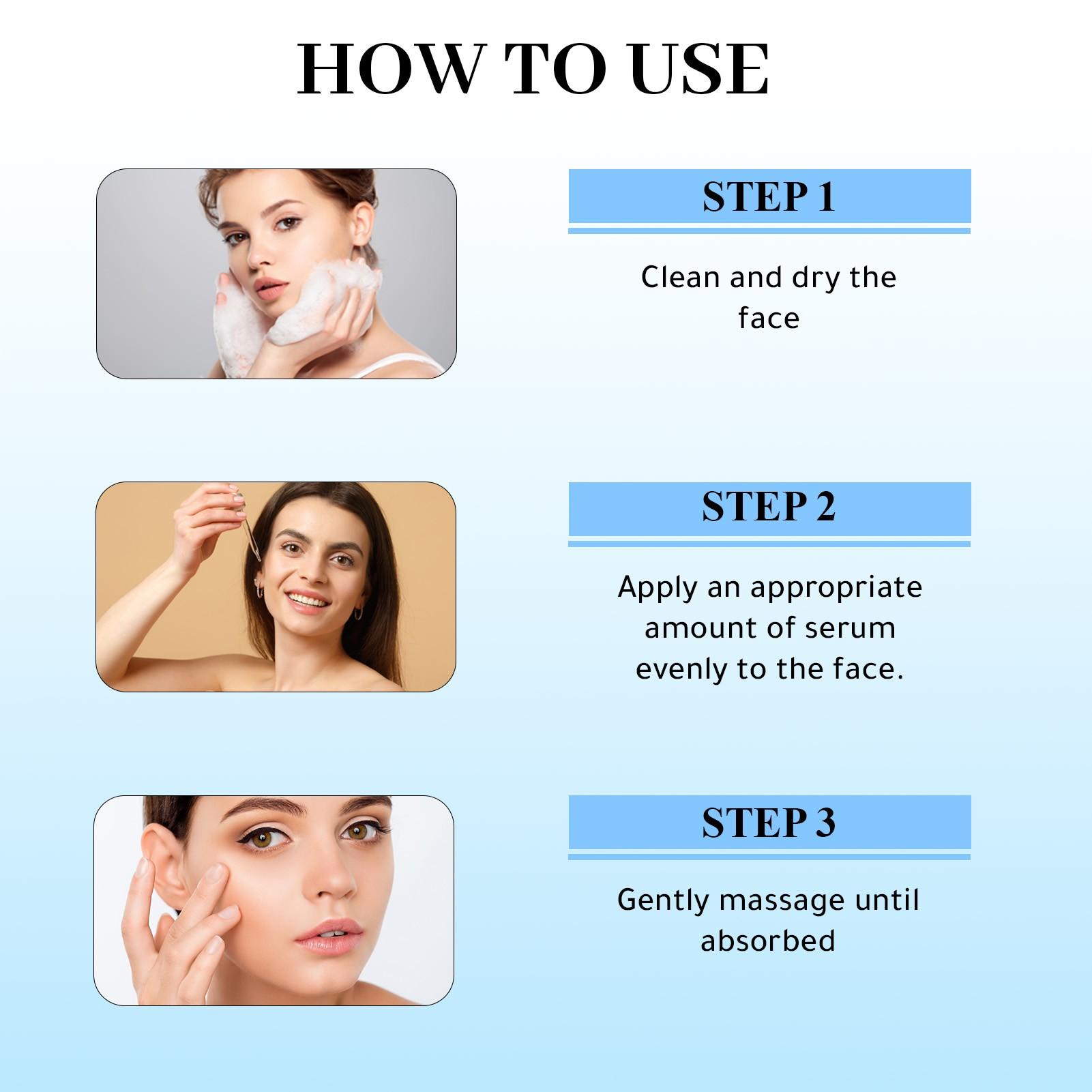 Rice Essence with Niacinamide & Hyaluronic Acid, Improves Facial Wrinkles, Fades Wrinkles, Tightens Skin, Whitening, Unisex