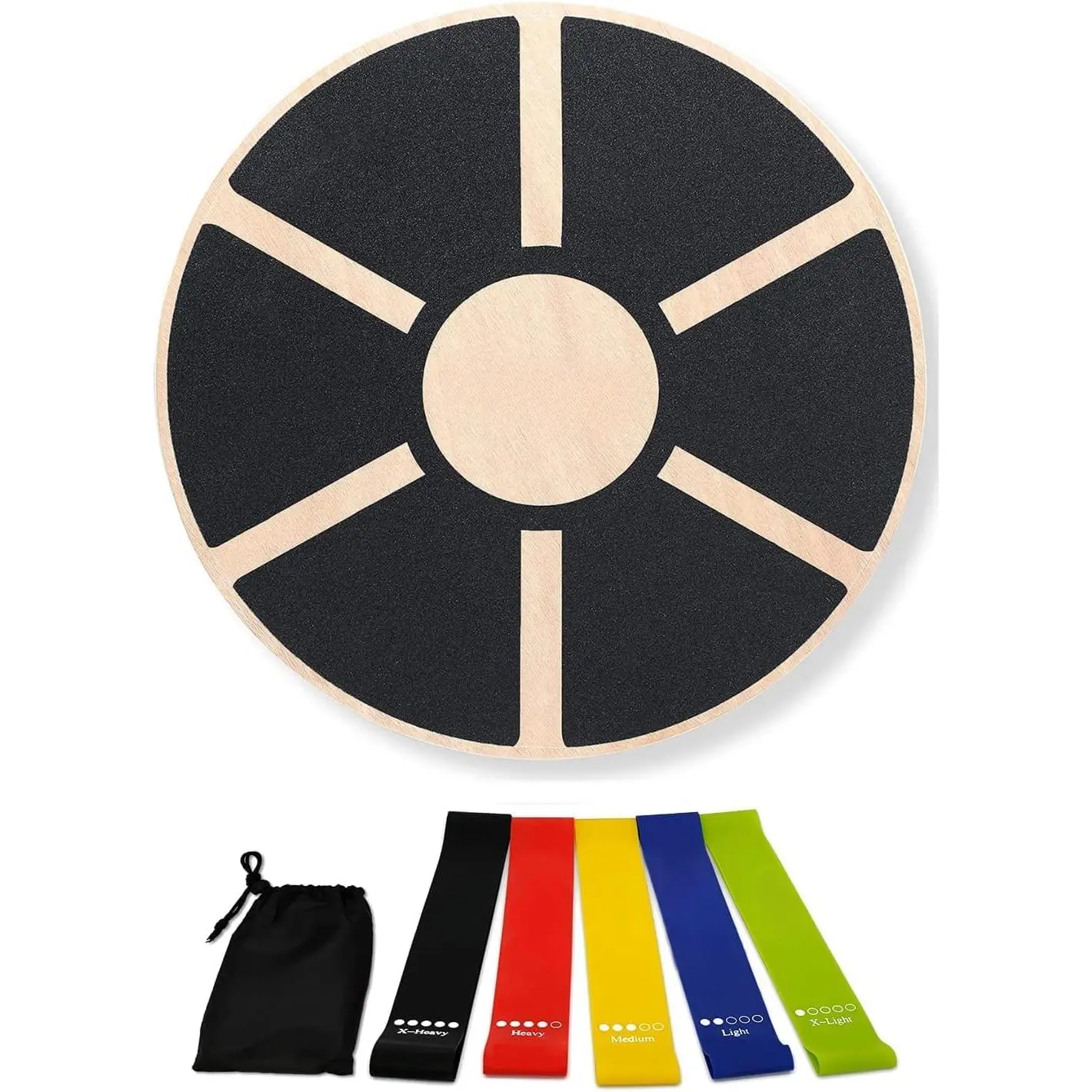 Versatile Wooden Wobble Balance Trainer Board 💪   with 360-Degree Rotation for Fitness Training