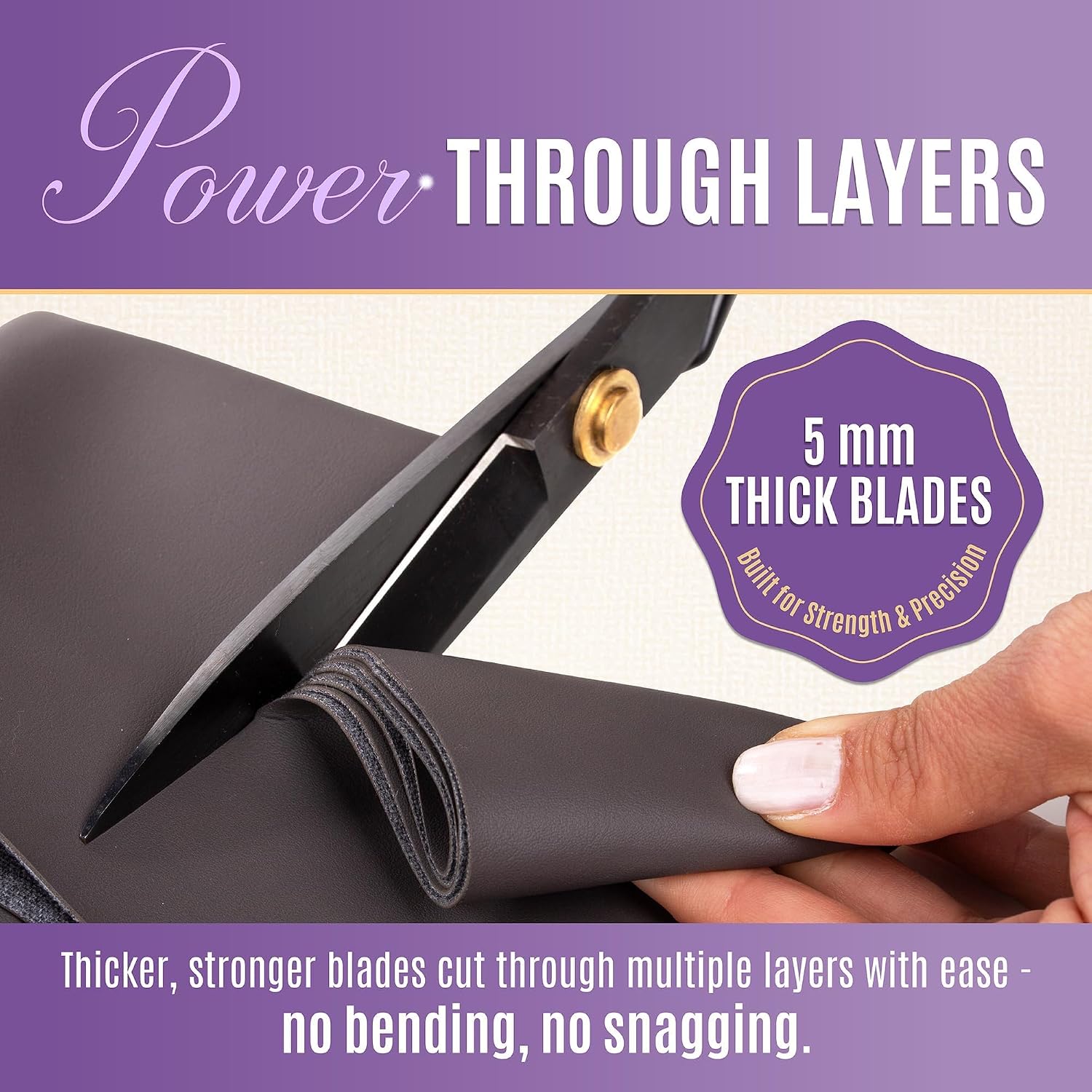 Professional 8 Inch Sewing  for Fabric  - Ultra , Heavy Duty Fabric Shears for Smooth,  Cuts   Fabrics and Leather, for Tailors, Dressmakers, Crafters, and Artists