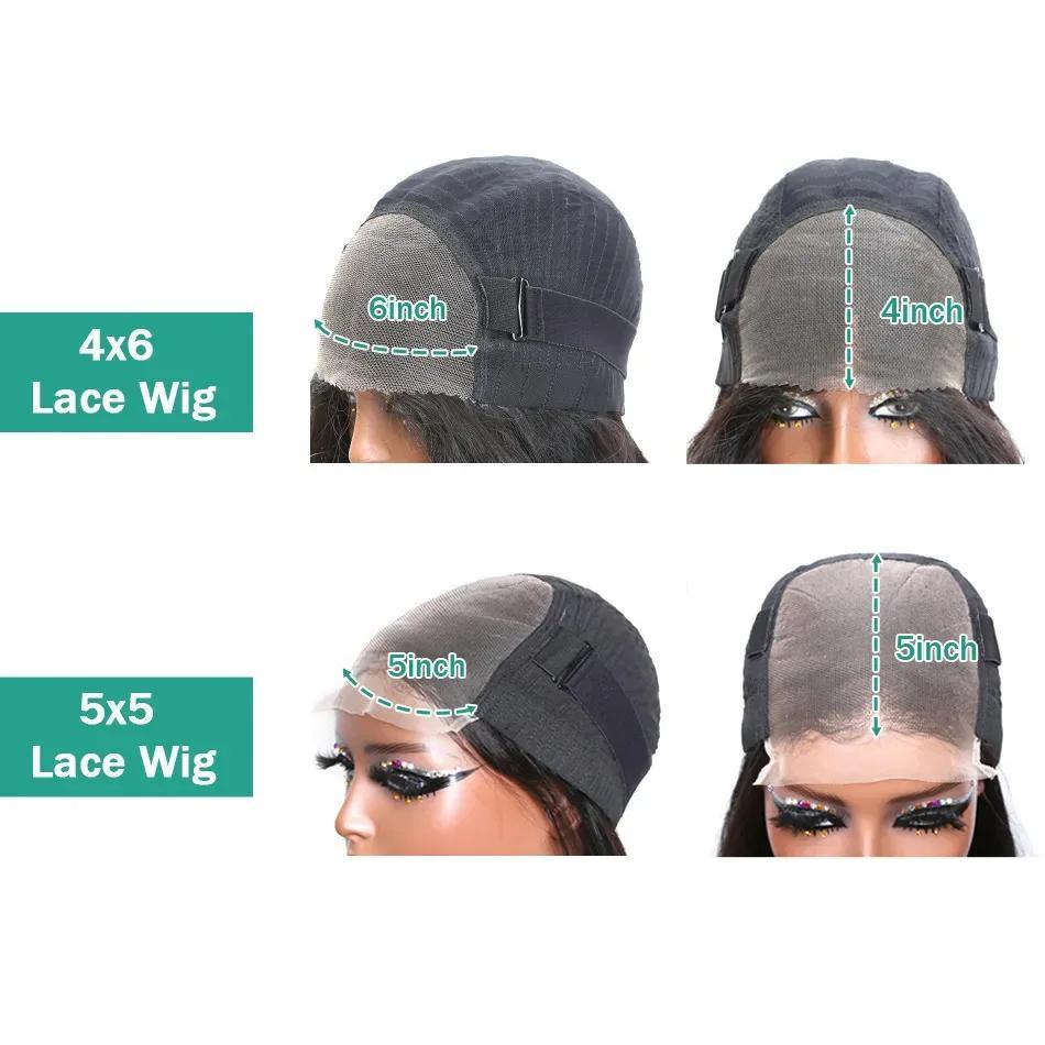 Bling Hair 6x4 7x5 Glueless Deep Wave Lace Wig Brazilian Human Hair Wigs Ready to Wear Transparent 13x6 Pre Cut Lace Frontal Wigs 180 Density Deep Curly Wig TikTokShopBlackFriday