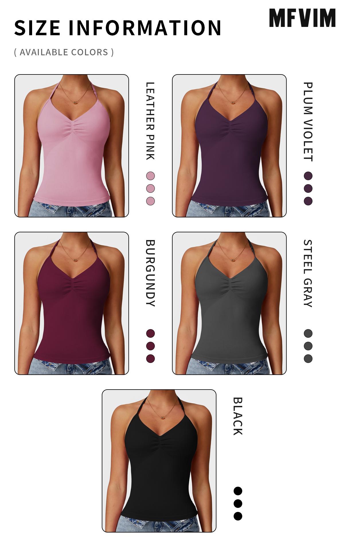 MFVIM Women's Fit Camisole with Built-in Bra Spaghetti Straps Basic Nylon Western Outfits Casual Sleeveless Cropped Tank Corset Spandex SpringStatements