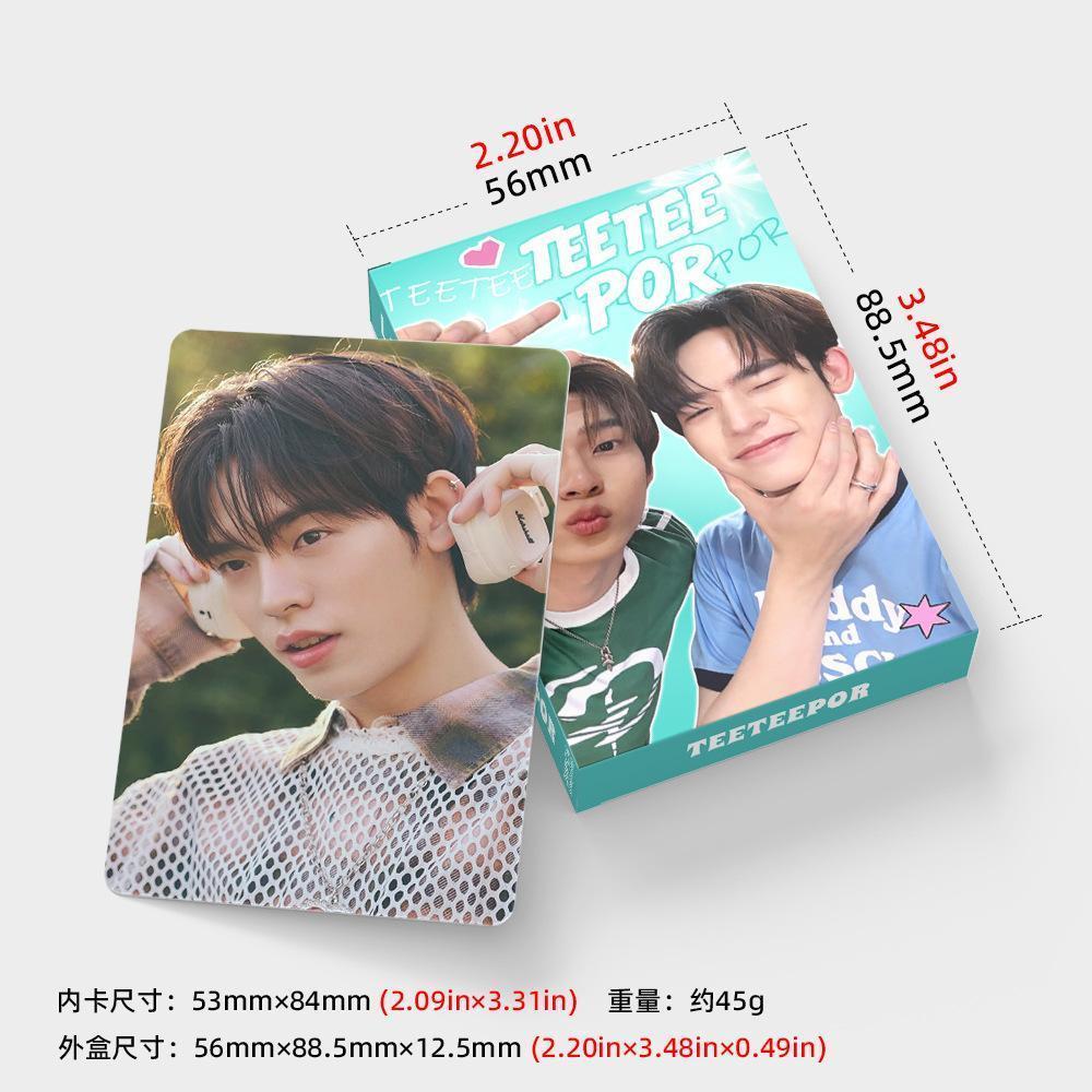 30Pcs/Set Thai BL Couple TEETEEPOR Double Sided Lomo Cards TeeTee × Por HD Print Photo Cards for Fans Collection & Gift