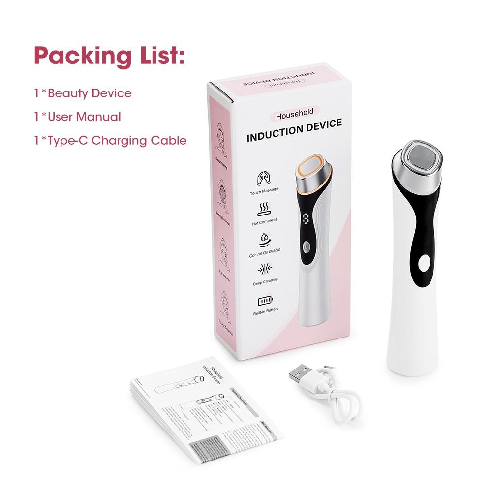4-In-1 Facial Massage Beauty Device with Multi-Tone Red & Blue LED Lights, Warm Heating Face Contouring Lifting Machine, 4 Adjustable Skincare Modes for Face & Neck Daily Home Skin Care, Facial Beauty Massagers