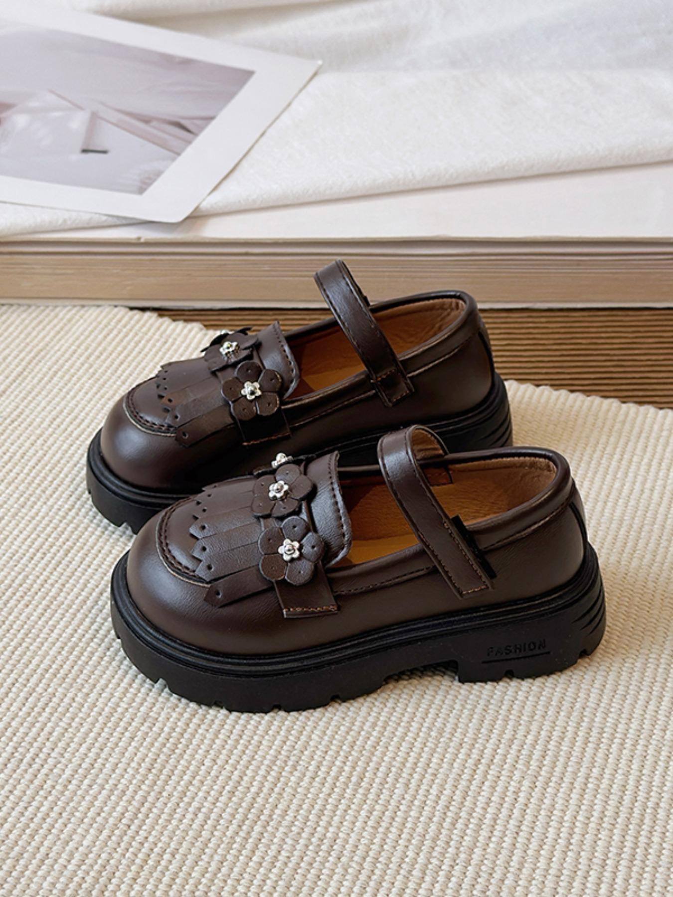 Vintage British Style Girls' Thick Sole Mary Jane Shoes, Perfect for Daily Wear, School Uniforms, Formal Occasions, Spring & Fall