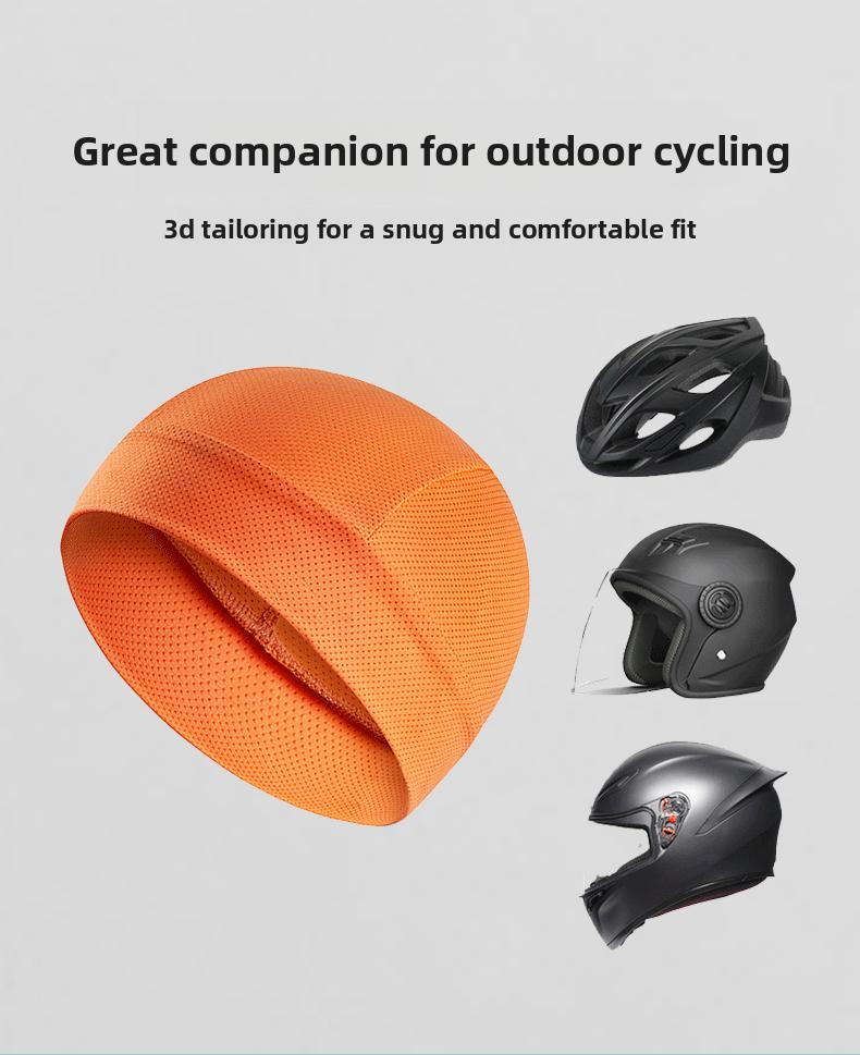 Cycling quick-drying cap windproof sunscreen cap ice silk breathable hood cap bicycle helmet liner