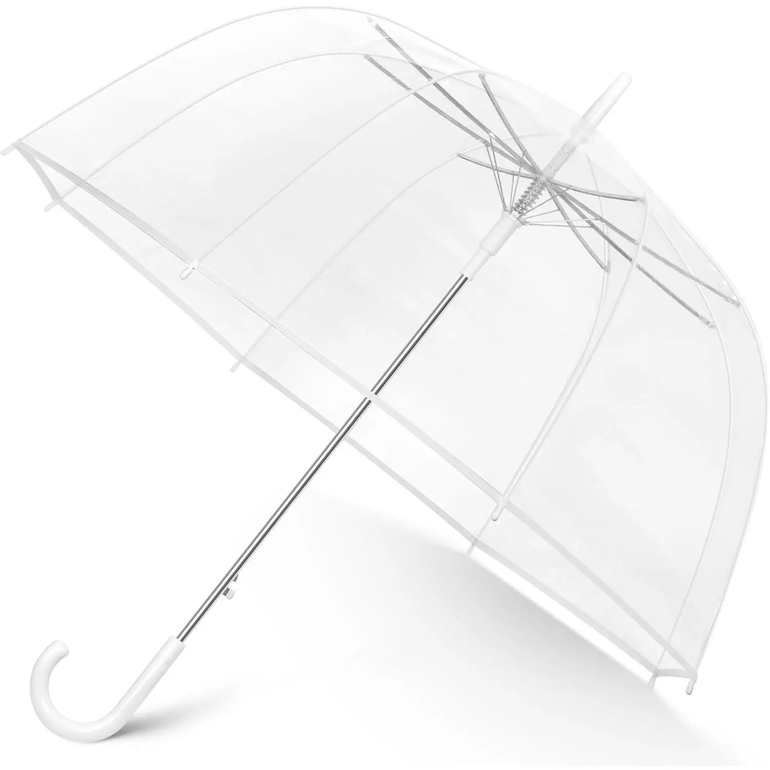 52 inch Large Canopy Clear Bubble Umbrellas, High-Visibility Rain Umbrella