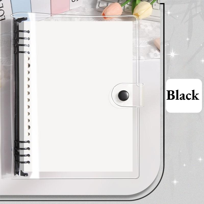 B5 Removable Learning Notebook, Planner Notebook, with Transparent Cover, for Transparent Ring Binder, for content creators, with blank and lined inner pages, Clean, clear pages, removable design