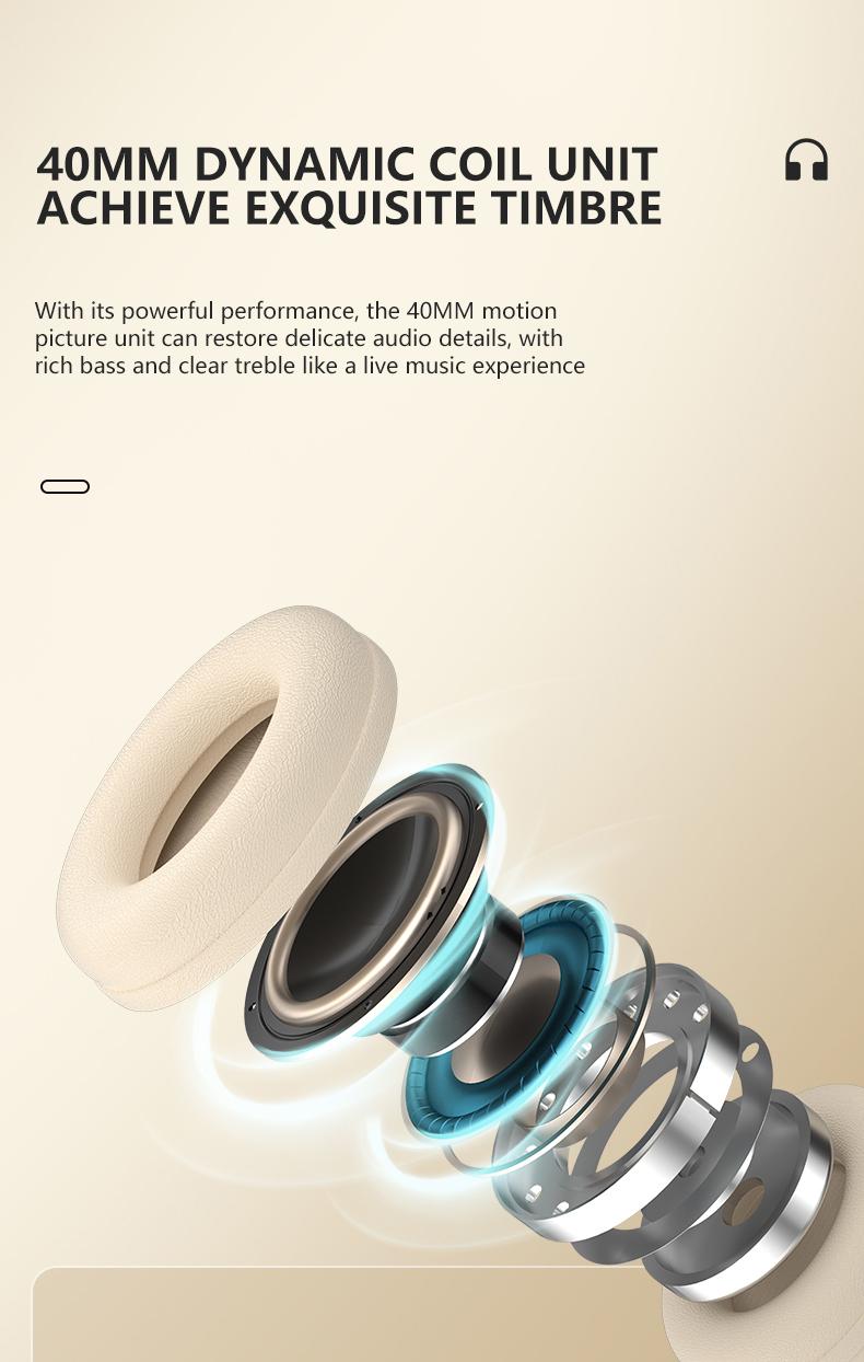 Wireless Gaming Headphones, Foldable Gaming Bluetooth-Compatible Headset with Built-in Microphone, Portable Foldable Headset for Home, Outdoor & Gym Use, Wireless Headset Audio Gift, Headphones for Sports