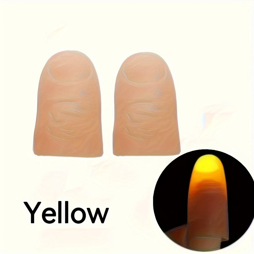 Magic Glow Finger Light, 2 Counts Novelty Thumb Toy for Nighttime Stage Performances, Party Favors Light Up Toy, Glow Party Supplies