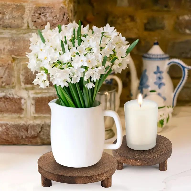 Wooden Display Riser, 3 Counts/set Versatile Party Cake Stand & Pedestal for Farmhouse Decor, Perfect for Easter, Valentine's Day & New Year, Racks