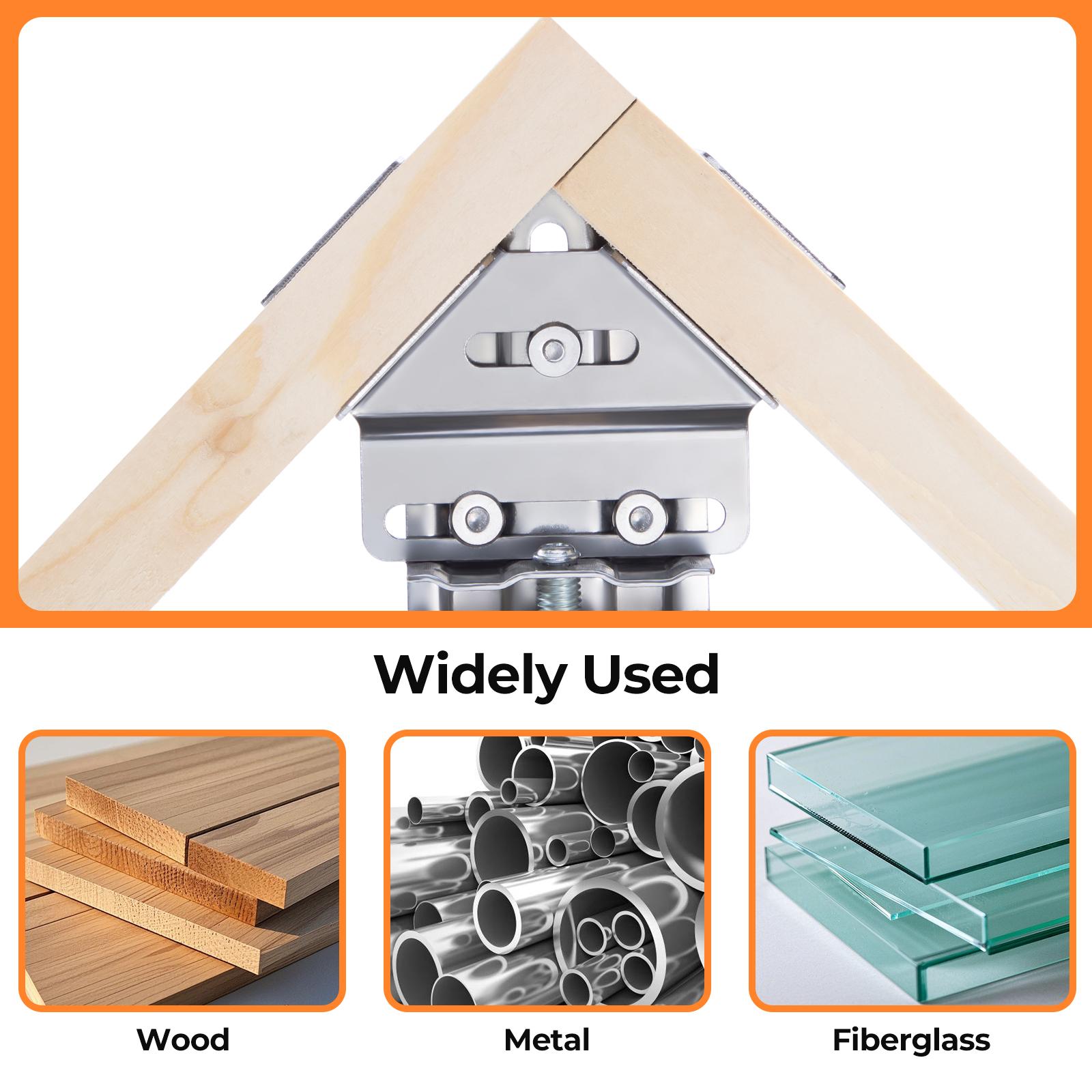 Imbot Right Angle Clamp Adjustable Clamping Thickness for Woodworking - Rust-Resistant Clamps | Flexible Fixing | Time-Saving Precision Alignment Tools for DIY & Carpentry