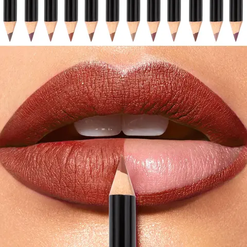 Long Lasting Matte Lip Liner Set, Lip Definer, Tinted Lip Liner, Lipstick Liner, Easy Coloring, Suitable for All Occasions Lip Makeup, Girls and Women Makeup Accessories, Lip Stain, Lip Liner Pencil, Lightweight Lipliner, Cosmetic