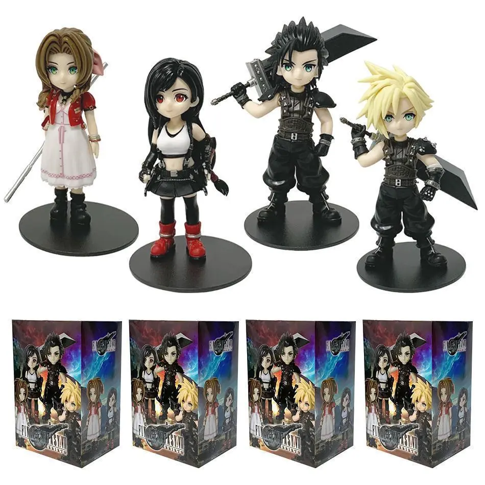2026 Hot selling toys Final Fantasy VII Remake Anime PVC Collectible Doll, 11-12cm Game Peripheral, Desk Setup Aesthetic Decoration, House Decoration Cartoon Toy for Collection Internet-famous toy