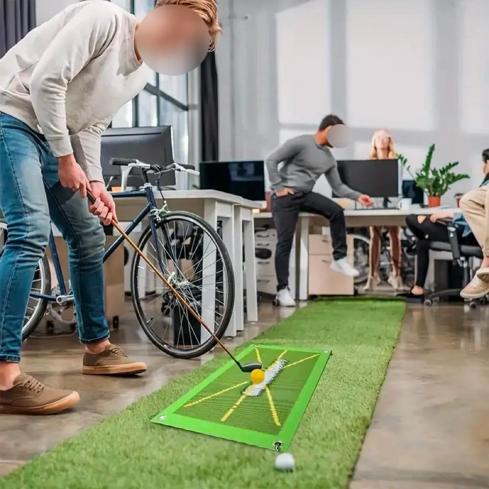 Golf Swing Training Mat, 1 Set Golf Trace Strike Pad, Golf Training Aid for Swing Detection, Golf Hitting Mat, Golf Training Aid for Indoor Outdoor Use, Golf Accessory