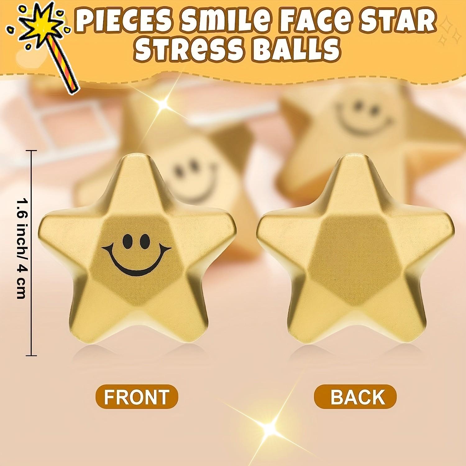 18pcs Mini Smiling Foam Stars, Fun Party Gifts & Decorations, 1.6-Inch Size, Perfect for Parties, Celebrations, and Event Decoration