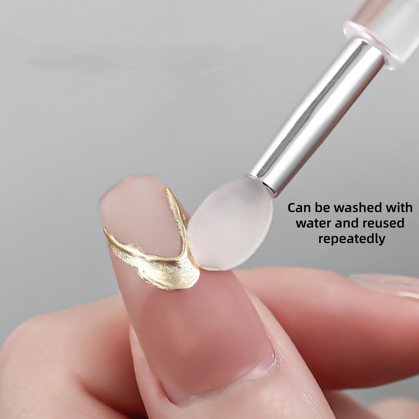 1pc silicone lip brush lipstick brush, dust-proof multi-function brush with cover, sequin eye shadow makeup brush, portable lip halo dye brush, lip mask lipstick brush, Eyeshadow Brush