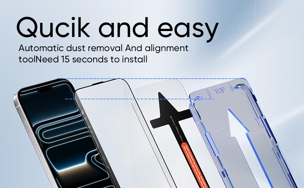 MAGIC JOHN Screen Protector 2 Pack for iPhone, Samsung, and Google–Clear & Privacy Protection, Fingerprint Resistant, Dust-Free, Bubble-Free Design