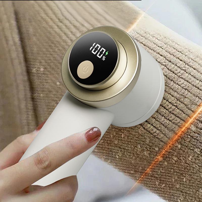 Electric Lint Remover with Brush, Portable Rechargeable Household Fabric Shaver, 3-Speed Sweater Shaver for Fast Lint Removal, Durable for Socks, Coats & Bedding