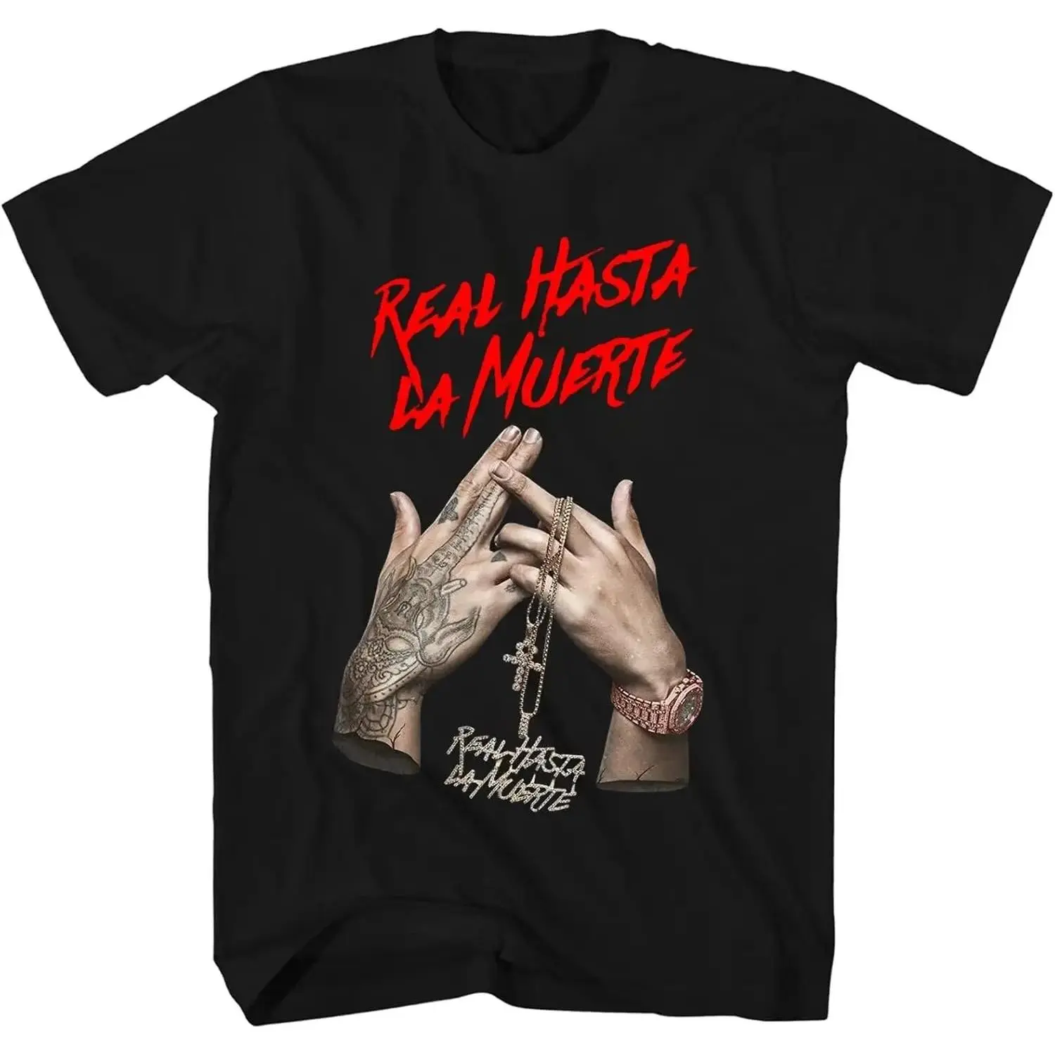Real Hasta La Muerte Shirt Funny Graphic Casual Short Sleeve T-Shirt