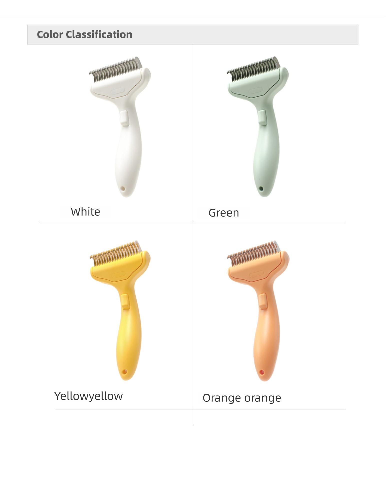 Pet De-matting Comb / Cat Brush - Removes Loose Hair & Undercoat - Grooming & Shedding Tool - One-Touch Self-Cleaning Pet Brush