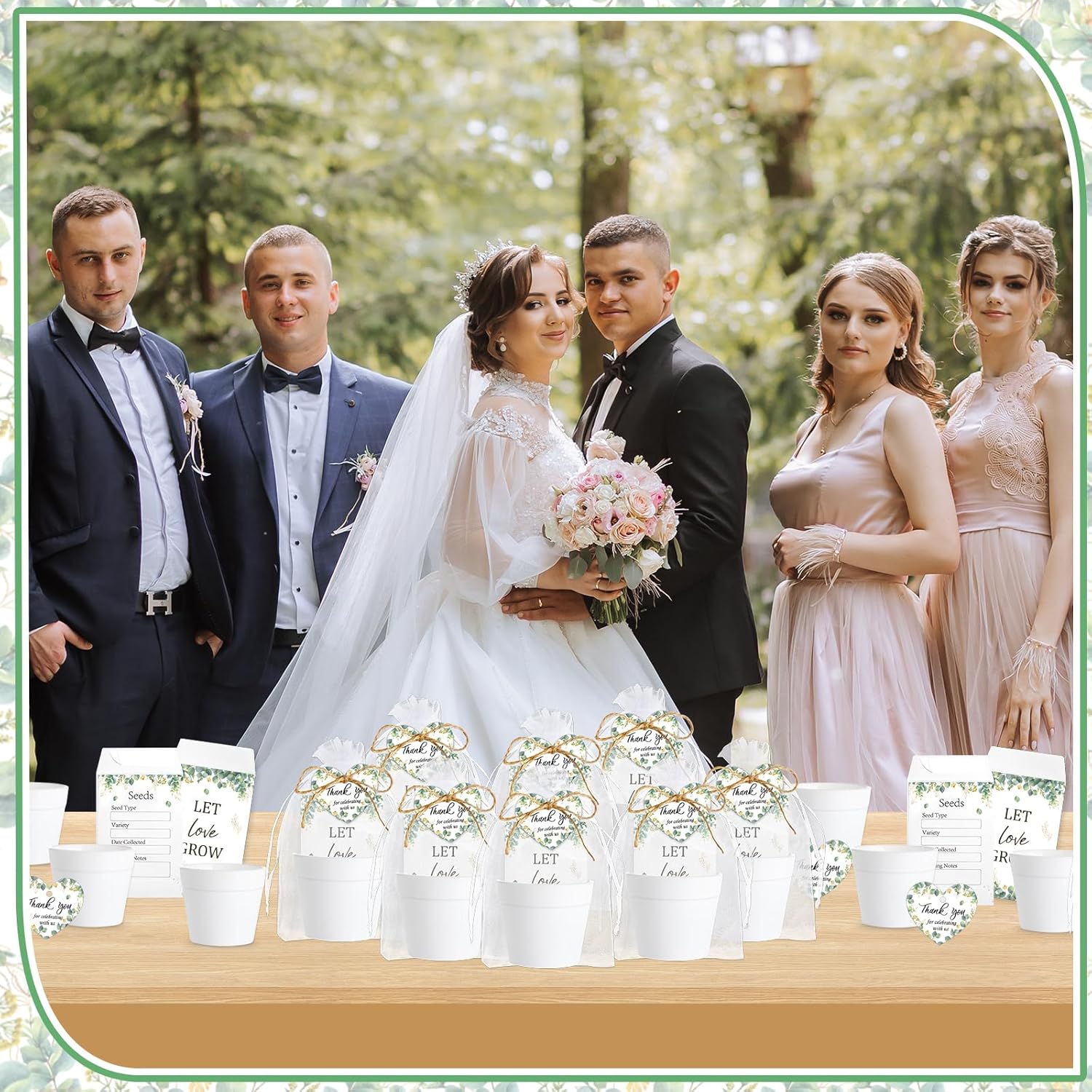 25 Sets Wedding Favors for Guests Bulk Include Let Love Grow Seed Packets White Flowerpot Thank You Tags Organza Bags Ropes for Bridal Shower Wedding Party Favors Seed Envelopes(Greenery) 25 Sets Wedding Favors for Guests Bulk Include Let Love Grow Seed Packets White Flowerpot Thank You Tags Organza Bags Ropes for Bridal Shower Wedding Party Favors Seed Envelopes(Greenery)