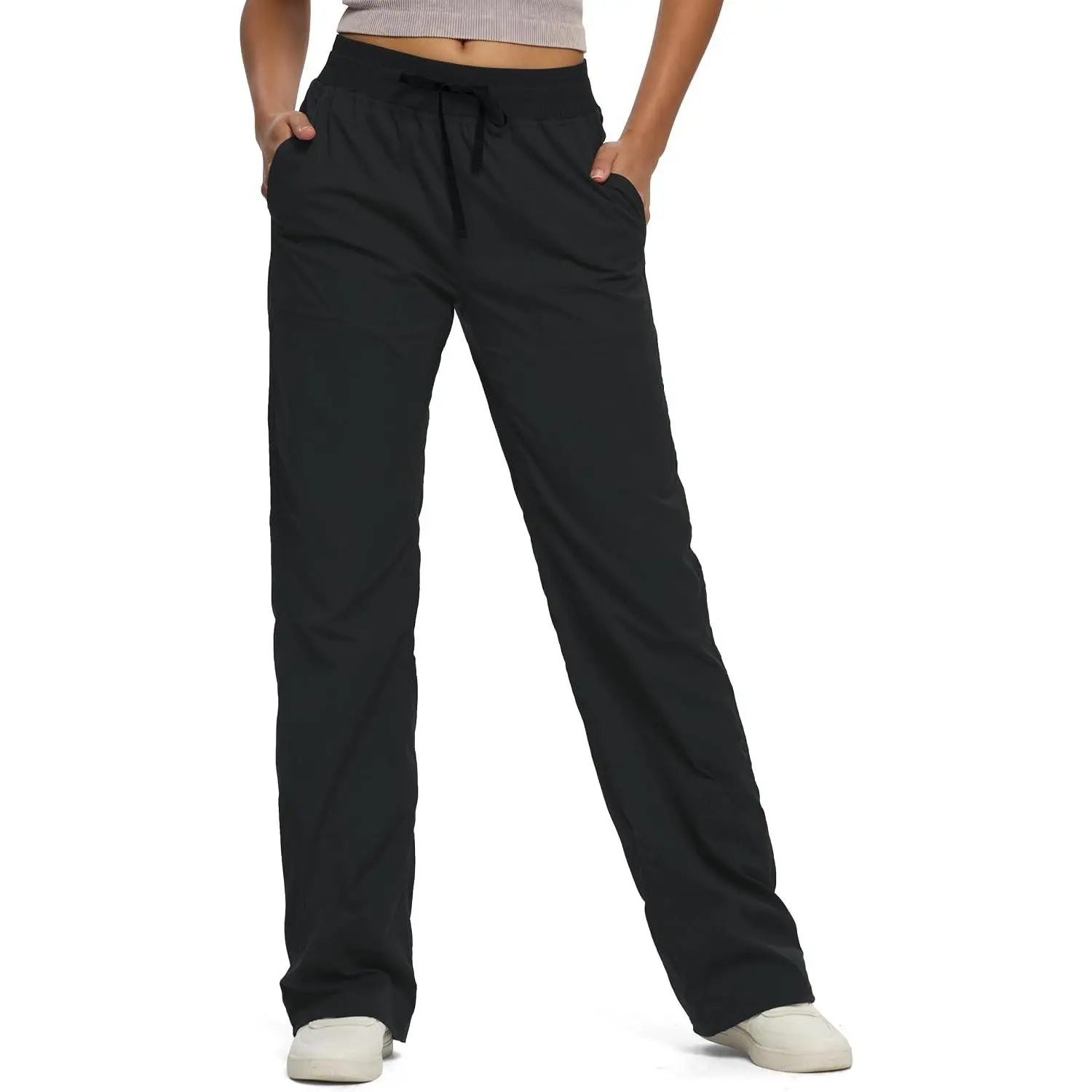 Women's Cute Fashion Lightweight Ruched Sweatpants - 30"/32"/34"/36"/38" Tall Inseam Joggers for Dance Studio, Gym, Casual Wear