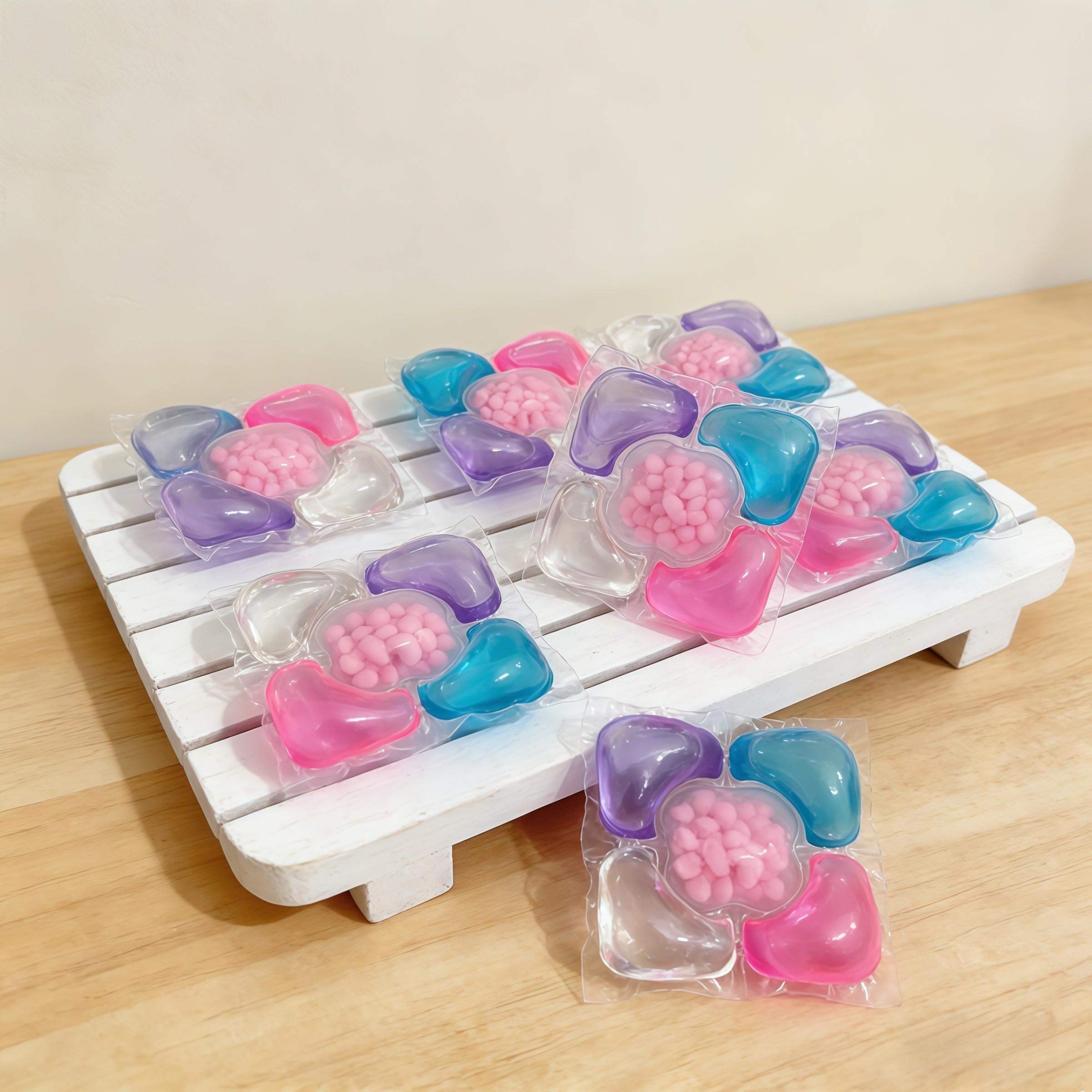 5-In-1 Laundry Beads, 10/30/50/100 Pieces, Long-Lasting Detergent Capsules, Travel-Friendly Design, Eco-Friendly Cleaning, Soften Clothes