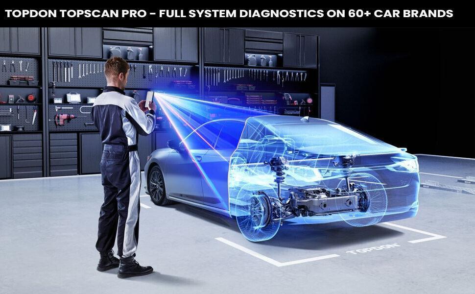 TOPDON TopScan Pro obd2 Scanner Bluetooth Connect Full System Diagnostics for iOS and Android for All Code Readers with Reset 13+ Reset Service Key Programmer Portable Topscan Lite Upgrade Car Vehicle Autos TOPDON TopScan Pro obd2 Scanner Bluetooth Connect Full System Diagnostics for iOS and Android for All Code Readers with Reset 13+ Reset Service Key Programmer Portable Topscan Lite Upgrade Car Vehicle Autos