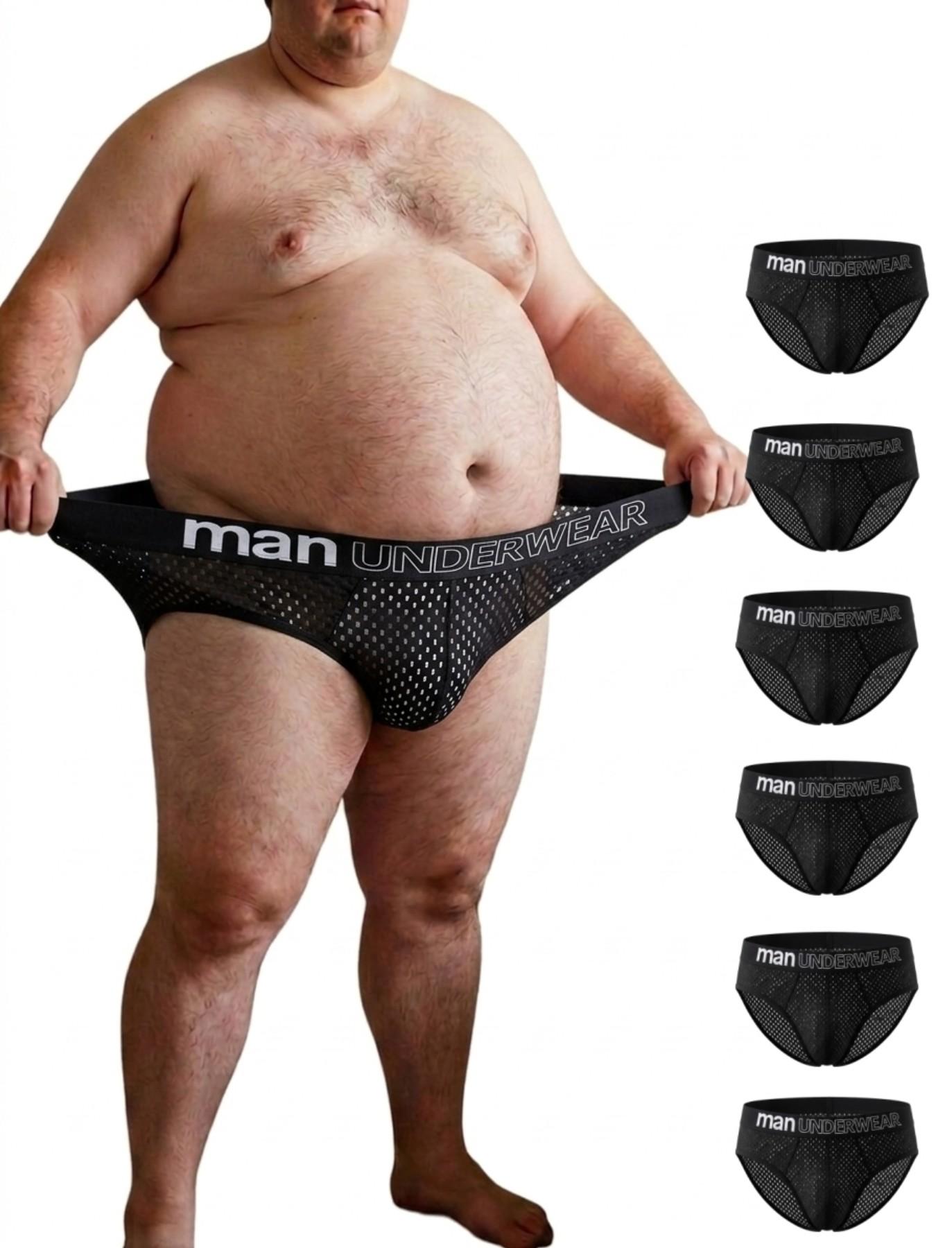 6pcs Briefs for Men, Plus Size Summer Ice Silk Mesh Breathable Soft Underwear, Soft Comfortable Fit, Ideal for Tall and Heavy-Set Men, Breathable Comfy Underwear