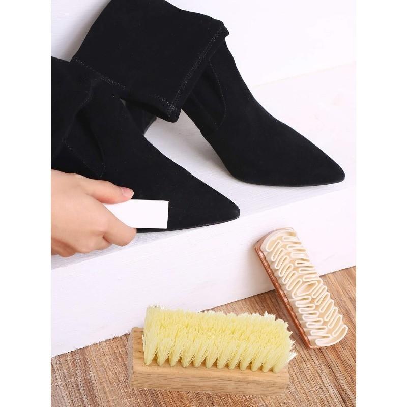 3pcs Suede Cleaning Set, Textured Leather Stain Brush + Suede Shoe Cleaner + Suede Eraser, Reusable Eco-Friendly Tools for Shoes & Furniture, Leather Cleaning Kit