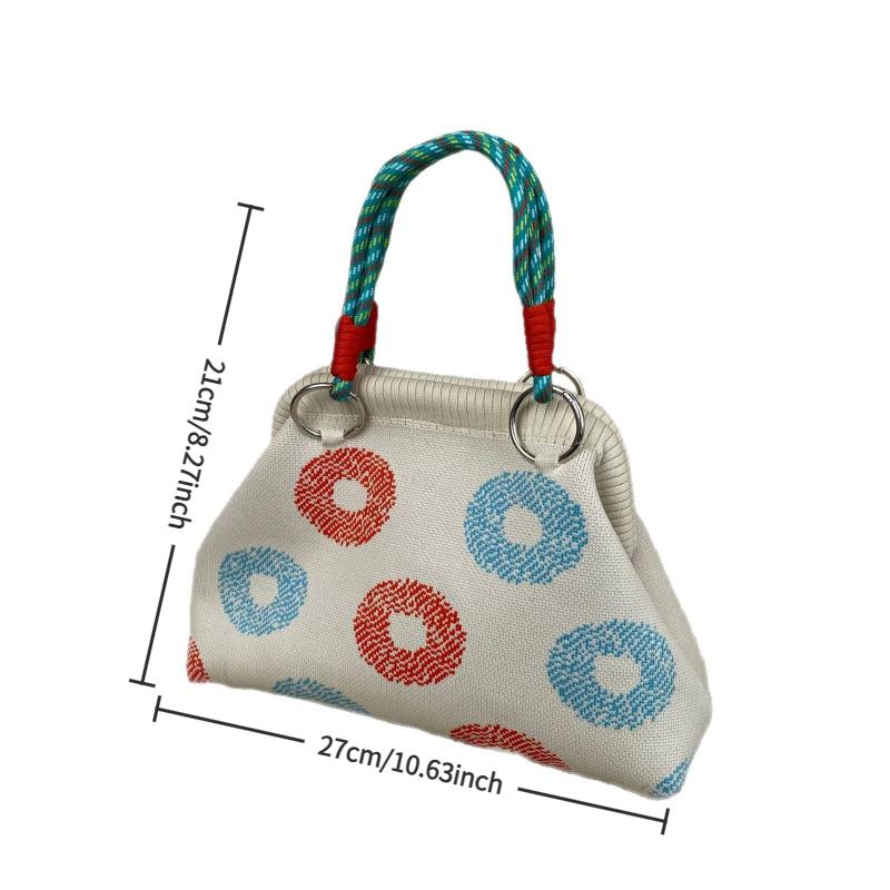 Korean Design Knit Handbag for Women, Magnetic Closure Dumpling Shape Tote Bag, Large Capacity Casual Daily Commute Shoulder Purse