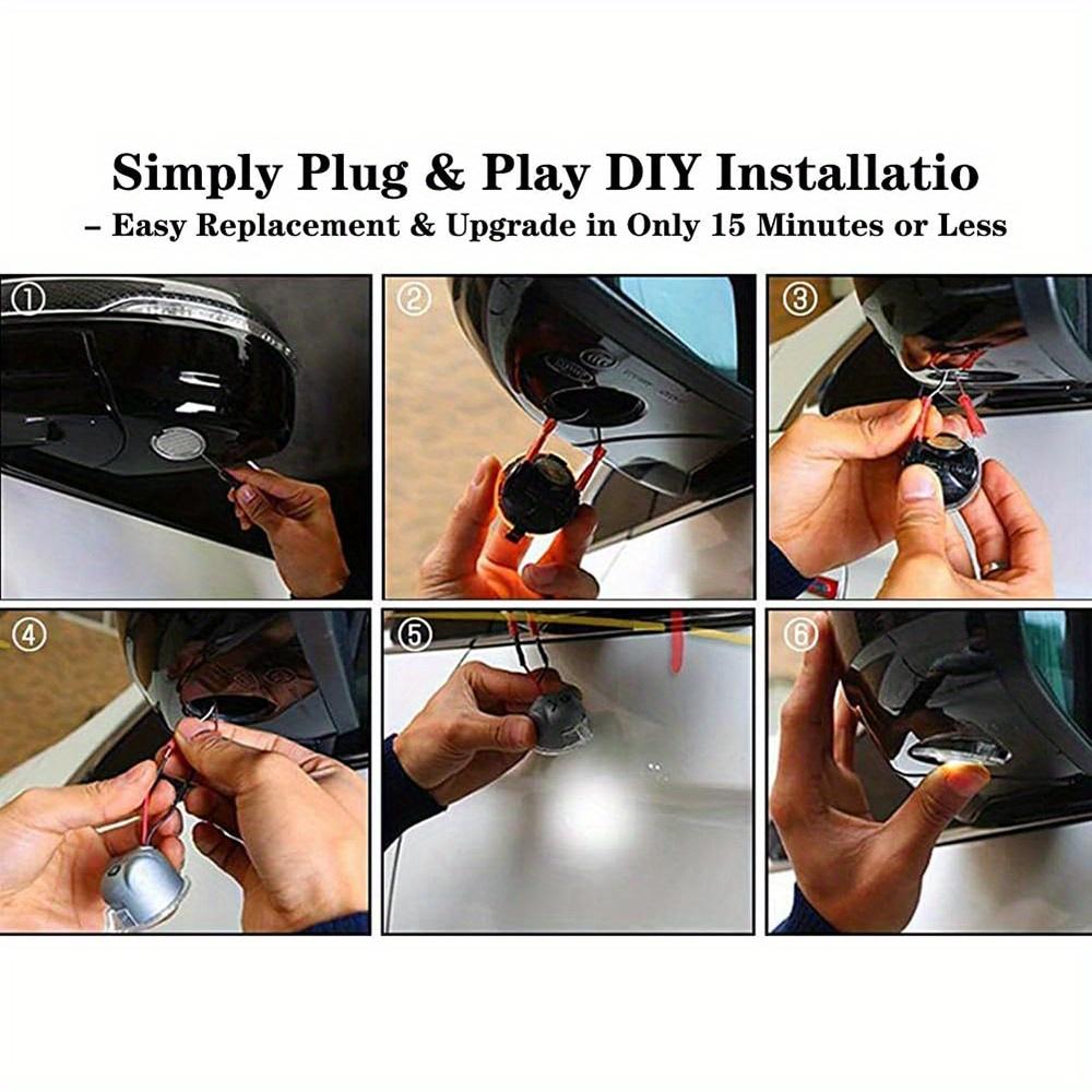 LED Side Mirror Puddle Lights Compatible with Ford F150 Explorer Edge Expedition Flex Taurus X Mirror Signal Lamp Indicator Replacement Accessories, Pack of 2