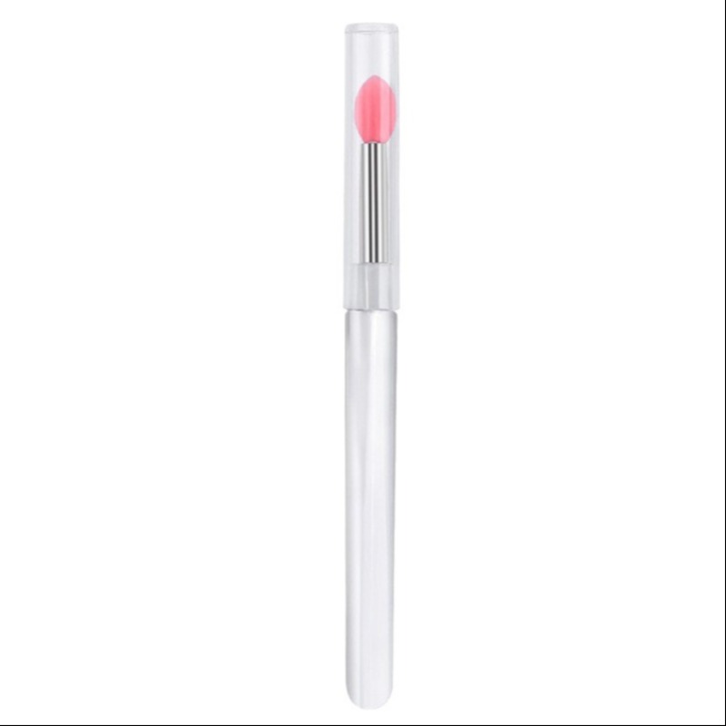 1pc silicone lip brush lipstick brush, dust-proof multi-function brush with cover, sequin eye shadow makeup brush, portable lip halo dye brush, lip mask lipstick brush, Eyeshadow Brush