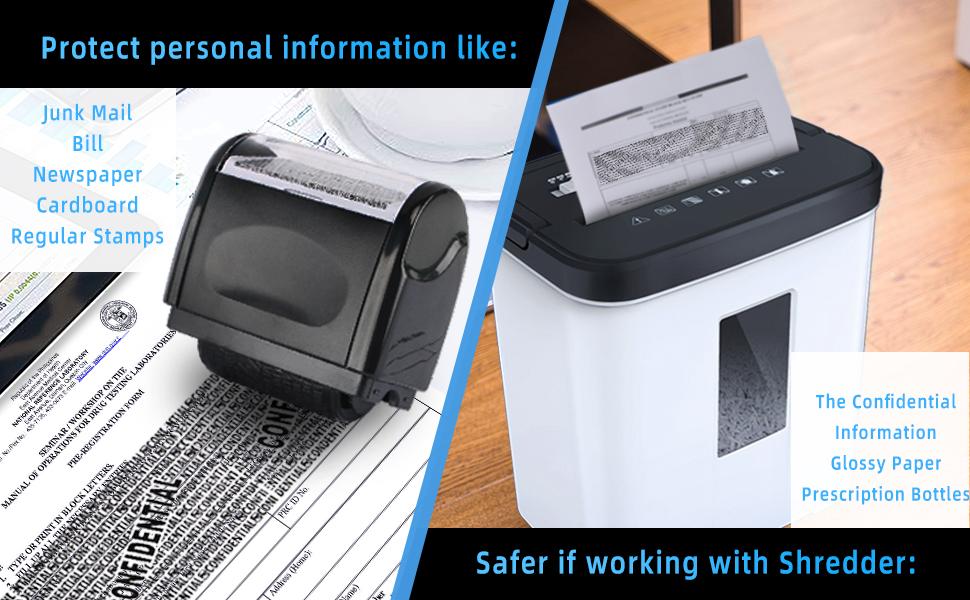 2 Pack Identity Theft Protection Roller Stamp Privacy Security ID Police Stamp for Blocking Out Address Bills Confidential Info 100m Long Lasting Ink Roller for Home Office Use - Direct Thermal Labels 2 Pack Identity Theft Protection Roller Stamp Privacy Security ID Police Stamp for Blocking Out Address Bills Confidential Info 100m Long Lasting Ink Roller for Home Office Use - Direct Thermal Labels